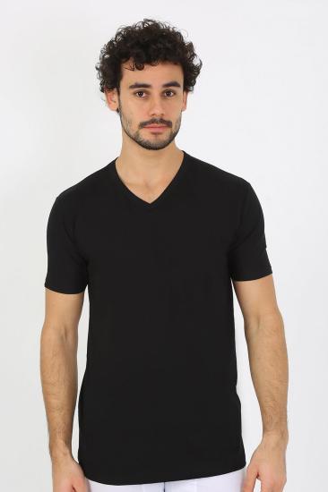 Hkursat Erkek V Yaka Siyah Penye Atlet 6560