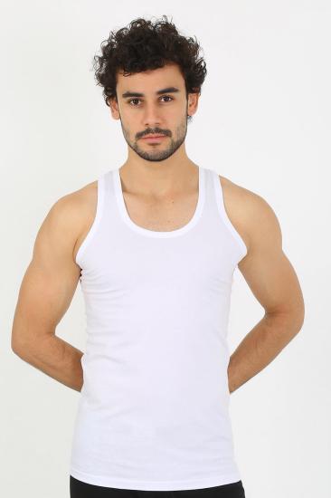 Hkursat Erkek Beyaz Ribana Atlet 6502