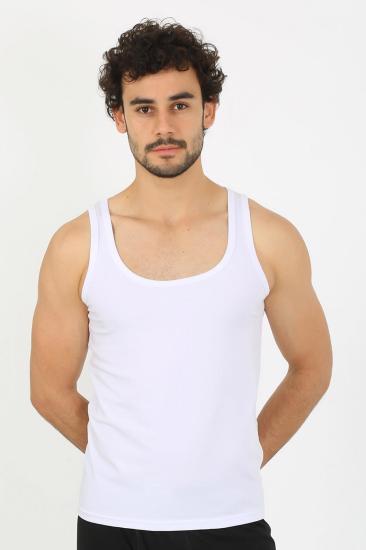 Hkursat Erkek Penye Beyaz Atlet  6566