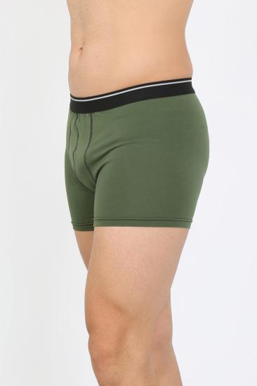 Hkursat Erkek Pamuk Likralı Boxer Haki 40133