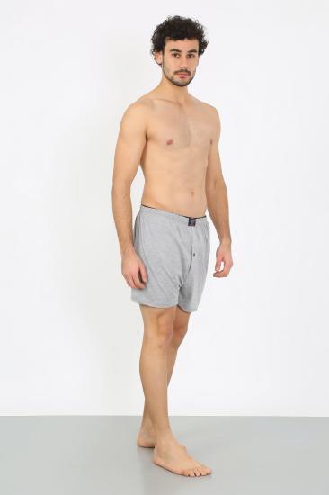Hkursat Erkek Penye Boxer Gri 40091