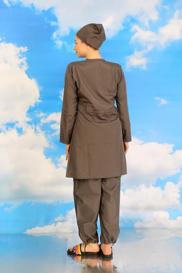 Hkursat Kadın Tam Tesettür Füme Mayo 31060