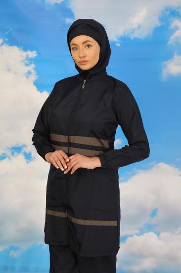 Hkursat Kadın Tam Tesettür Mayo Lacivert 31061