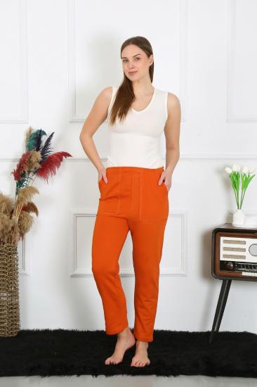 Hkursat Kadın Pamuk Cepli 3 İplik Alt Eşofman Kremit 27510