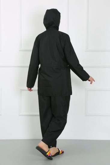 Hkursat Büyük Beden Tesettür Büyük Mayo Siyah 44010