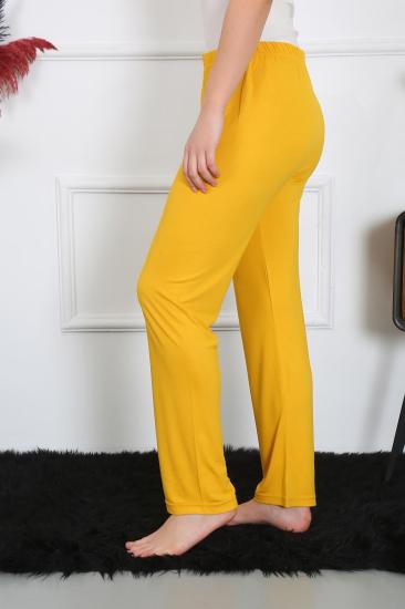 Hkursat Kadın Pamuk Penye Tek Alt Pijama Sarı 27513