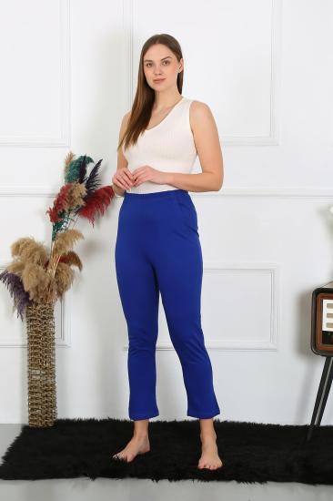 Hkursat Kadın Pamuklu Sax Tek Alt Pijama 27523