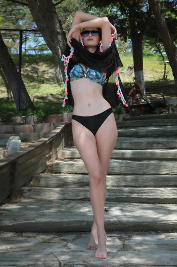 Hkursat Kadın Püsküllü Tunik Pareo Plaj Elbisesi Siyah 38048