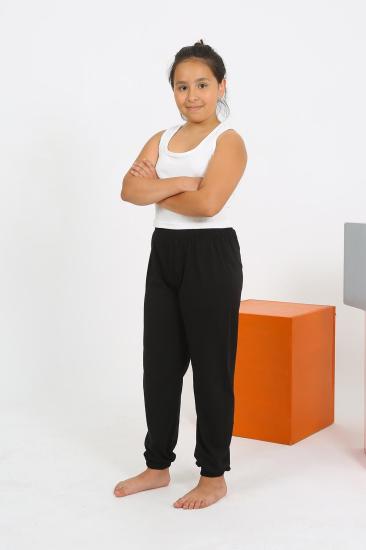 Hkursat Kız Çocuk Sıfır Kol Beyaz Penye Pijama Takım 20433