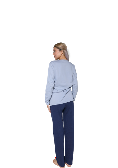 Hkursat Kadın Uzun Kol Penye Pijama Takımı Lila 41110