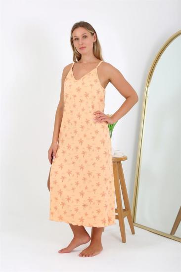 Hkursat Kadın Büyük Beden İp Askılı Uzun Gecelik 12110