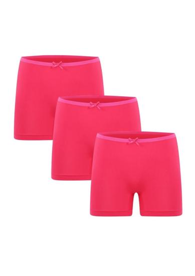 Hkursat Kadın Penye 3lü Boxer Fuşya 40260