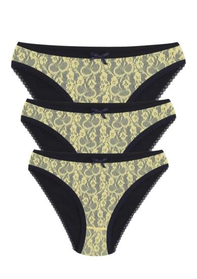 Hkursat Pamuklu 3lü Külot Lacivert 40258