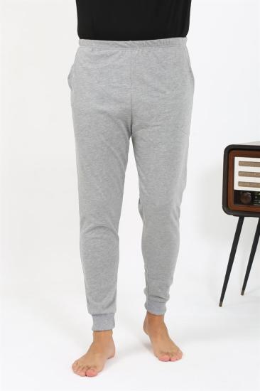 Hkursat Erkek Pamuk Tek Alt Pijama Gri 27551