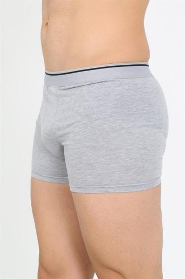Hkursat Erkek Büyük Beden Pamuklu Likralı Boxer Gri 40134