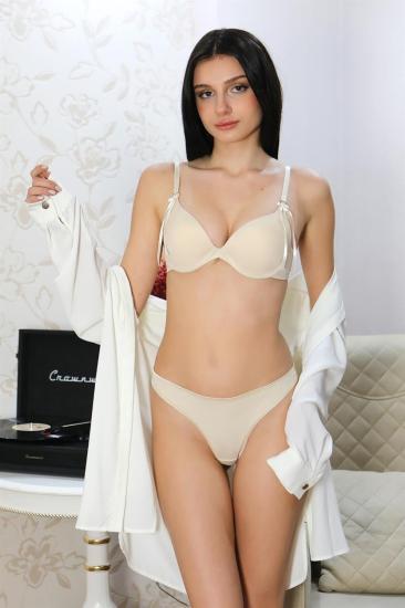 Hkursat Kadın Destekli Sütyen Takım 3713 Ten