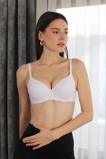 Hkursat Kadın Destekli Balenli Sütyen 2009 Beyaz