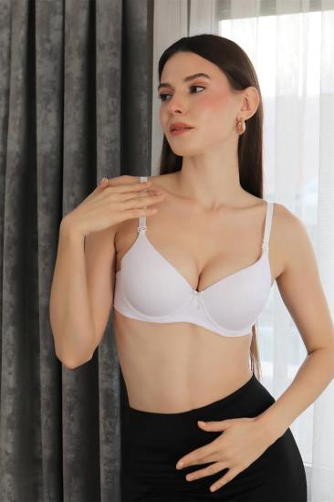 Hkursat Kadın Destekli Balenli Sütyen 2009 Beyaz