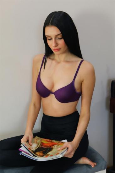 Hkursat Kadın Destekli Balenli Sütyen 4926 Mor