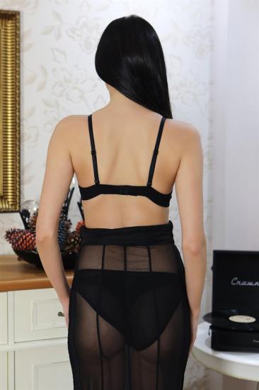 Hkursat Kadın Taş Detaylı Sütyen Takım 3304 Siyah