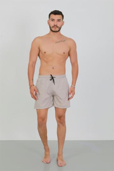 Hkursat Erkek Fermuarlı Cepli Deniz Şortu Bej