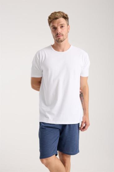 Hkursat Erkek Cepli Lakost Pamuk Penye Şort Lacivert