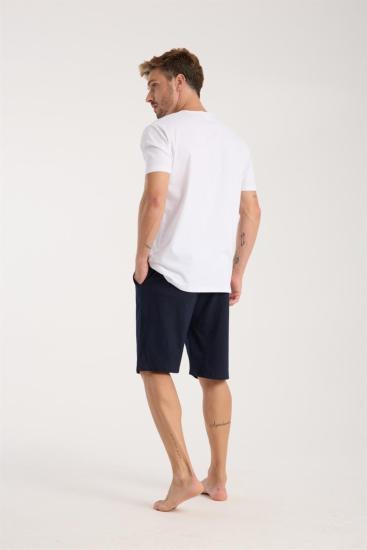 Hkursat Erkek Cepli Lakost Pamuk Penye Şort Lacivert