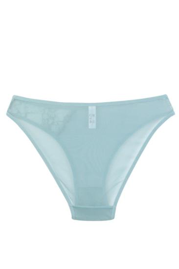 Hkursat Kadın Mavi Dantel Detaylı Transparan 2’li Slip