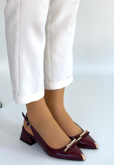 Hkursat Bordo Rugan Kadın Topuklu Ayakkabı