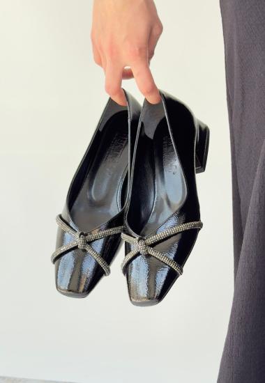 Hkursat Pety Siyah Rugan Topuklu Ayakkabı