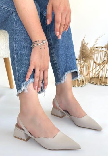 Hkursat Jenti Bej Cilt Topuklu Ayakkabı