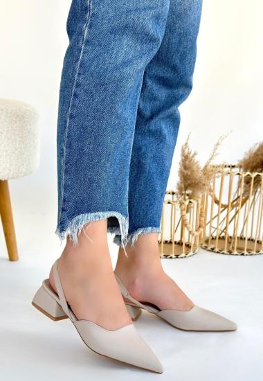 Hkursat Jenti Bej Cilt Topuklu Ayakkabı