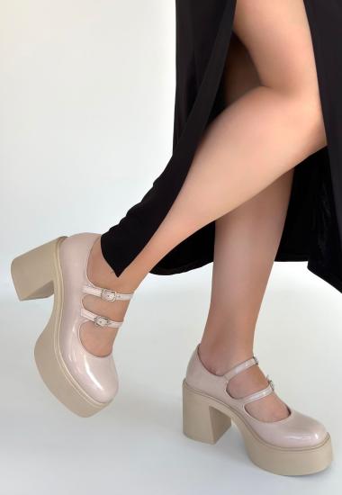 Hkursat Jarlo Bej Rugan Dolgu Topuk Ayakkabı