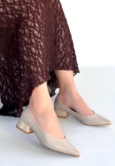 Hkursat Ferla Bej Rugan Topuklu Ayakkabı