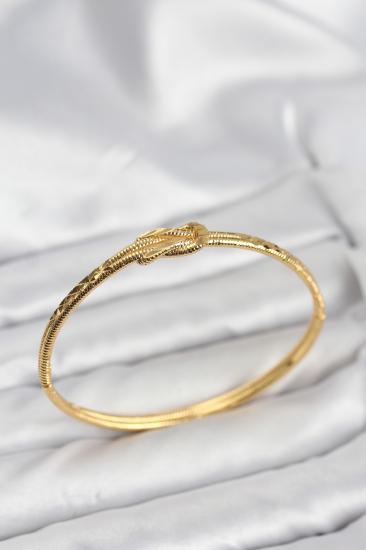 Hkursat Pirinç Gold Renk Düğüm Model Kadın Kelepçe Bileklik