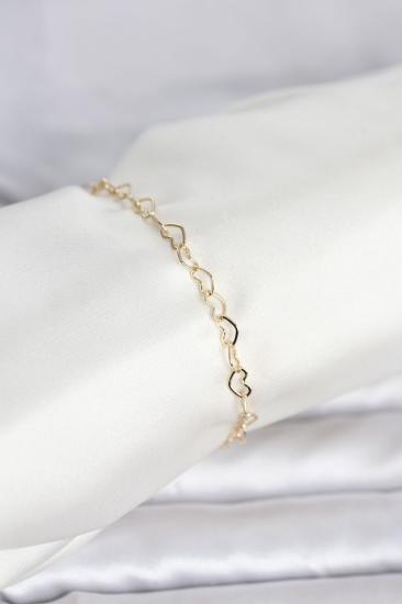 CM 14K Gold Renk Kalpli Zincir Model Kadın Bileklik