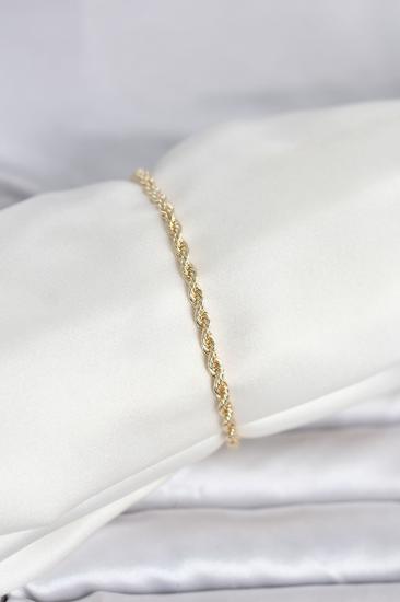 CM 14K Gold Renk Burgu Model Kadın Bileklik