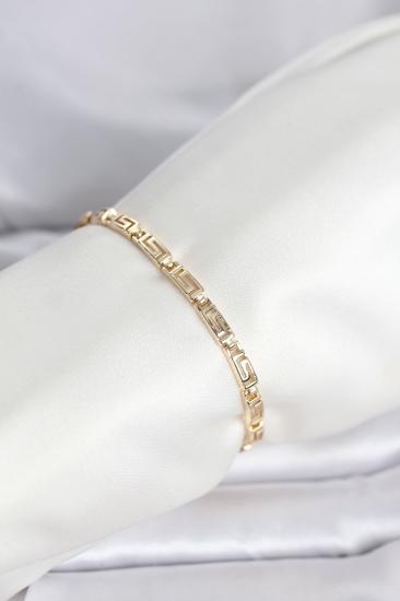 CM 14K Gold Renk Geometrik Model Kadın Bileklik