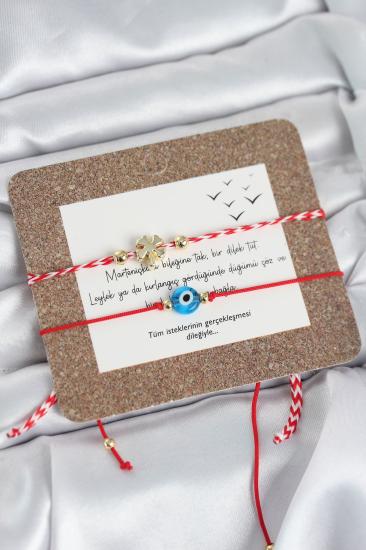 Marteniçka Bileklik 2’li Yonca ve Nazarlı Model