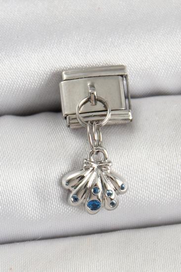 Hkursat 316L Çelik Sallantılı Fiyonklu Buket Model Gümüş Renk Nomination Charm