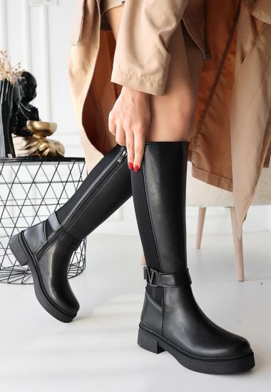 Bluefeet Siyah Cilt Kadın Çizme