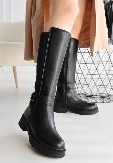 Bluefeet Siyah Cilt Kadın Çizme