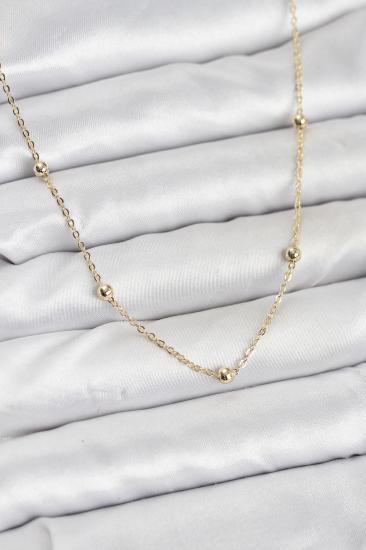 CM Gold Renk Top Zincirli Kadın Kolye