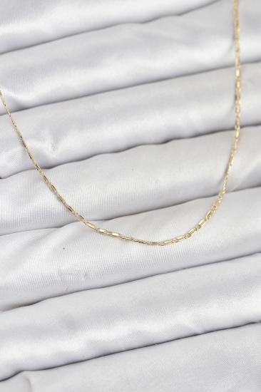 CM 14K Gold Renk Kesme Model 60 cm Kadın Kolye