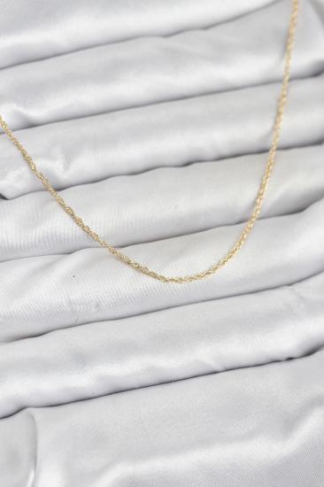 CM 14K Gold Renk Burgu Model 60 cm Kadın Kolye