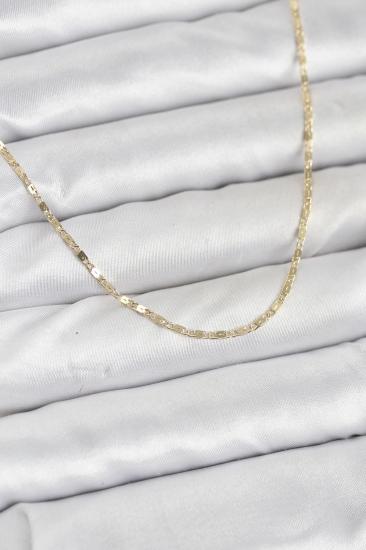 CM 14K Gold Renk Ezme Zincir Model 60 cm Kadın Kolye