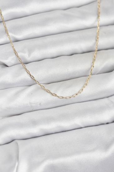 CM 14K Gold Renk Ataç Zincir Model 60 cm Kadın Kolye