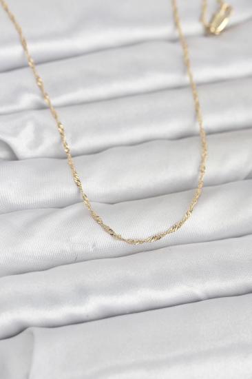 CM 14K Gold Renk Burgu Model 60 cm Kadın Kolye