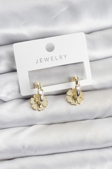 Hkursat Pirinç Gold Renk Kadın Göçmen Küpe