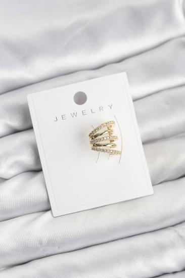 Gold Renk Hkursat Pirinç Zirkon Taşlı Kıkırdak Earcuff Küpe